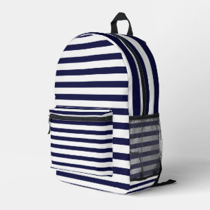 Blaue Streifen Bedruckter Rucksack
