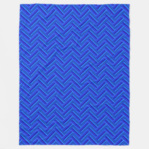 Blaue Streifen-Doppelwegemuster Fleecedecke