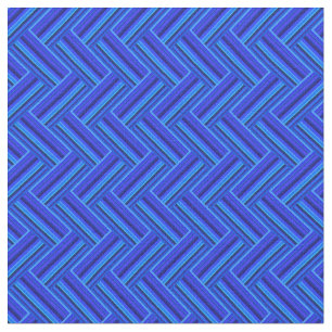 Blaue Streifen-Doppelwegemuster Stoff