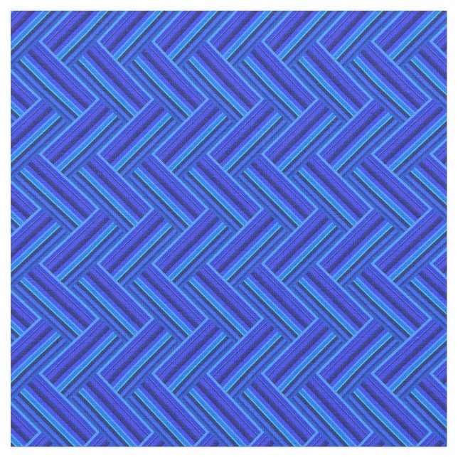 Blaue Streifen-Doppelwegemuster Stoff (Nahaufnahme)