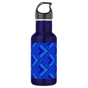 Blaue Streifen Edelstahlflasche