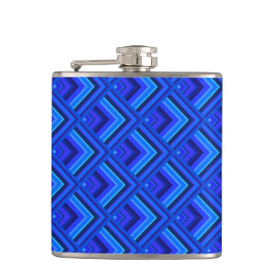 Blaue Streifen Flachmann