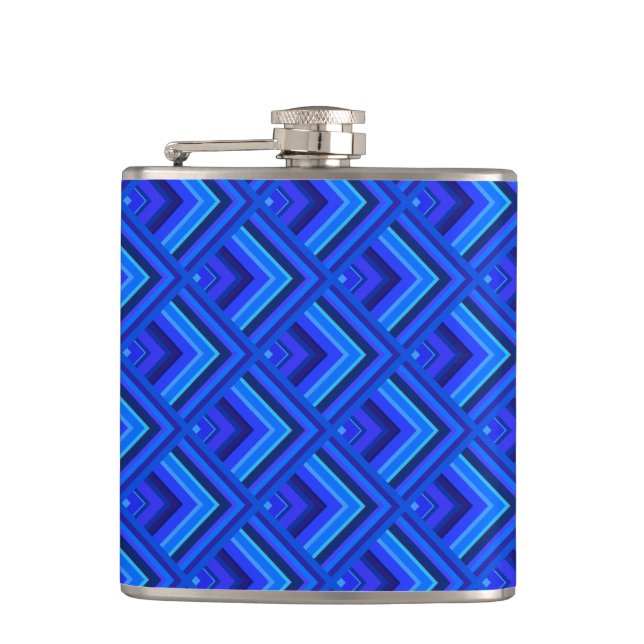 Blaue Streifen Flachmann (Vorderseite)