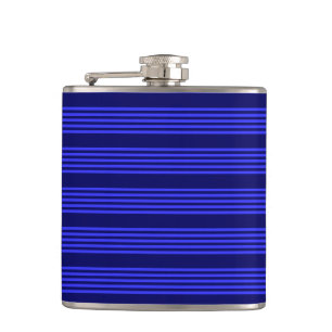 Blaue Streifen Flachmann