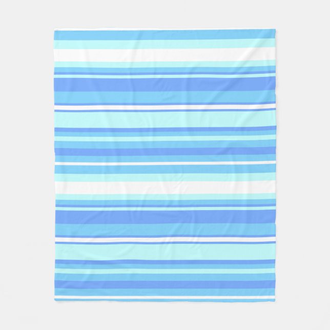 Blaue Streifen Fleecedecke (Vorderseite)