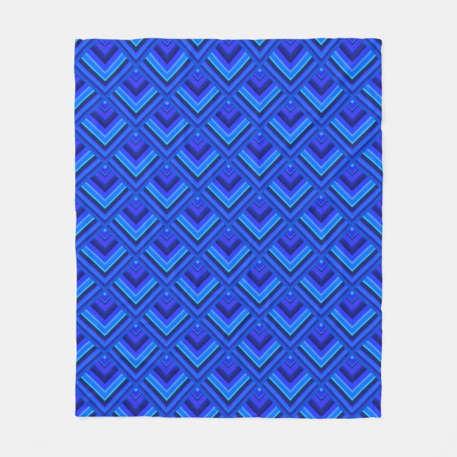 Blaue Streifen Fleecedecke (Vorderseite)