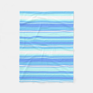 Blaue Streifen Fleecedecke