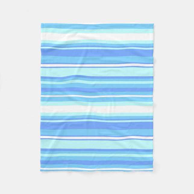 Blaue Streifen Fleecedecke (Vorderseite)