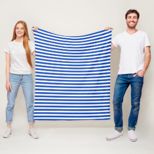 Blaue Streifen Fleecedecke