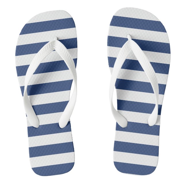 Blaue Streifen Flip Flops (Fußbett)