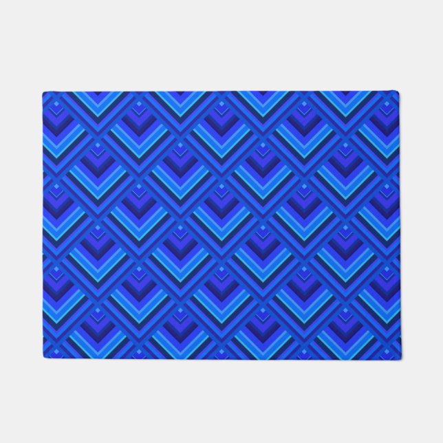 Blaue Streifen Fußmatte (Vorderseite)