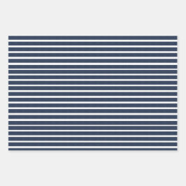 Blaue Streifen Geschenkpapier Set