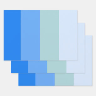 Blaue Streifen Geschenkpapier Set