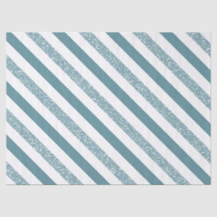 Blaue Streifen-Glitzer Seidenpapier