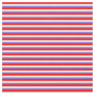 Blaue Streifen in Rot, Beige und Mittlerem Schiefe Stoff