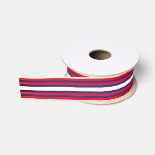 Blaue Streifen in Rot, Blau, Horizontal Modernes M Ripsband