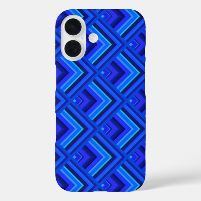 Blaue Streifen iPhone 16 Hülle (Rückseite)
