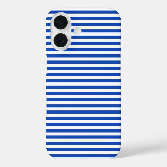 Blaue Streifen iPhone 16 Hülle (Rückseite)