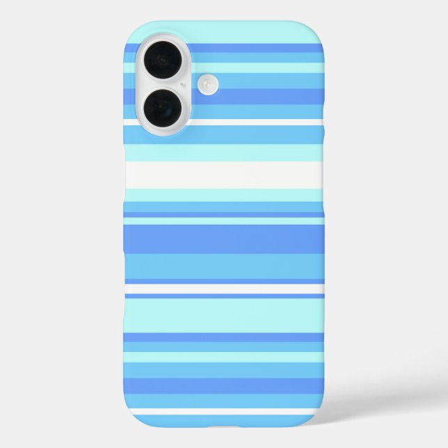 Blaue Streifen iPhone 16 Hülle (Rückseite)