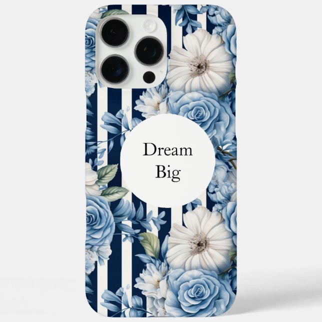 Blaue Streifen iPhone 16 Pro Max Hülle (Rückseite)
