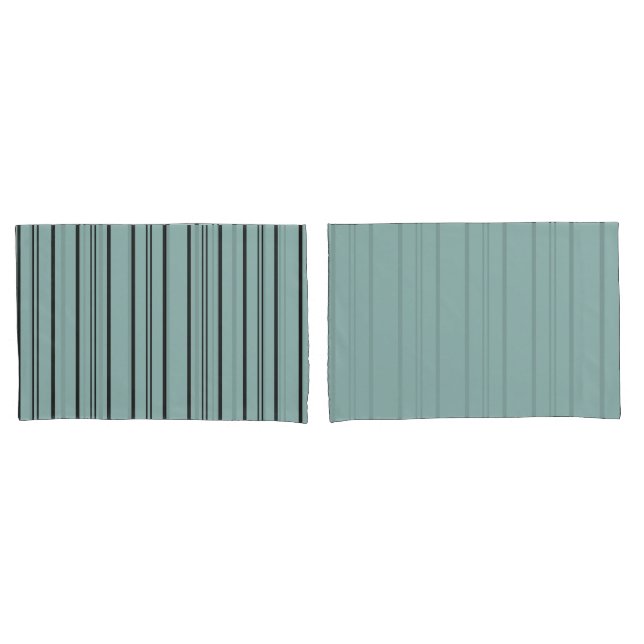 Blaue Streifen Kissenbezug (Vorderseite-Set)