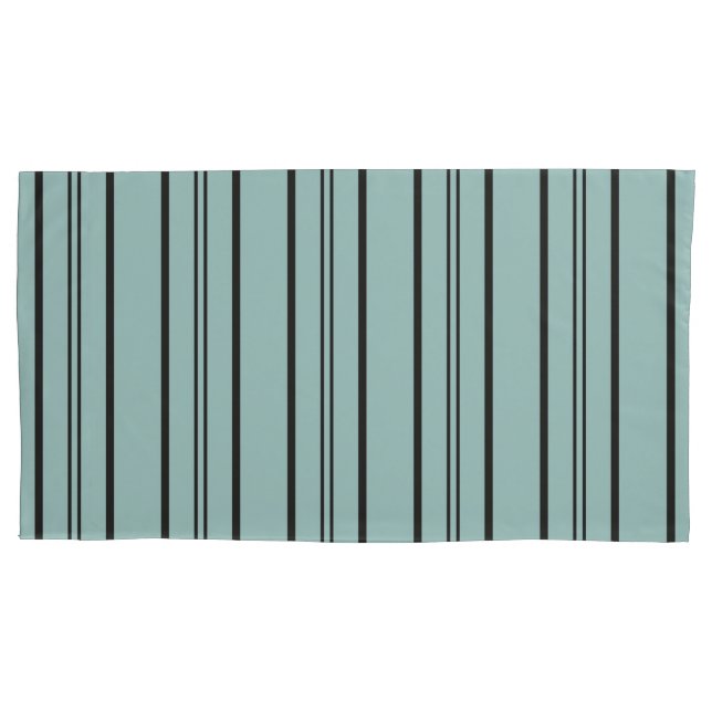 Blaue Streifen Kissenbezug (Vorderseite-Links)