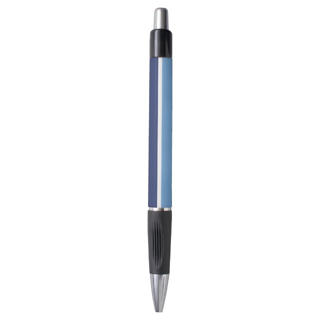 Blaue Streifen Kugelschreiber (Vorderseite Vertikal)