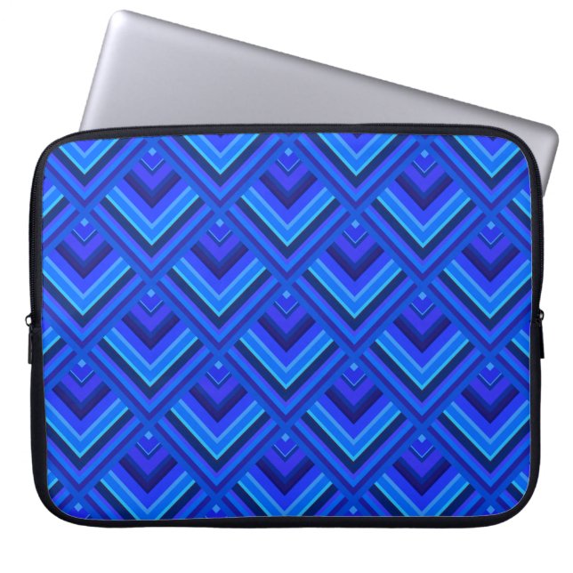 Blaue Streifen Laptopschutzhülle (Vorderseite)