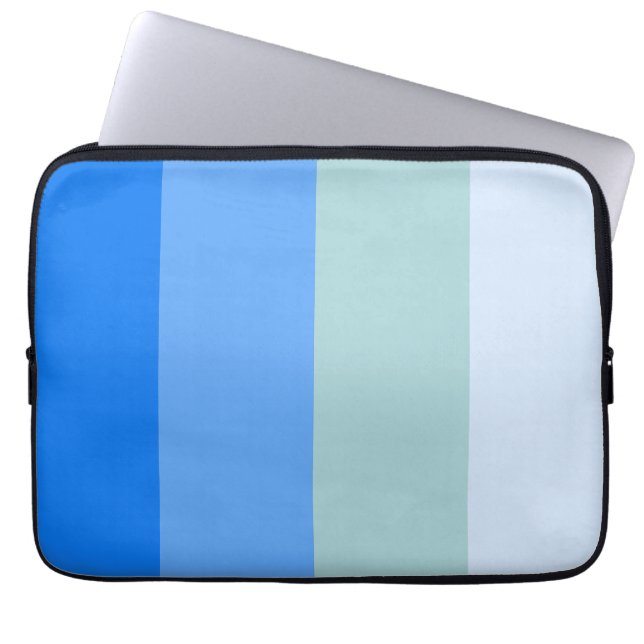 Blaue Streifen Laptopschutzhülle (Vorderseite)
