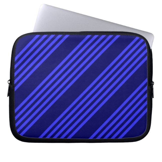 Blaue Streifen Laptopschutzhülle (Vorderseite)