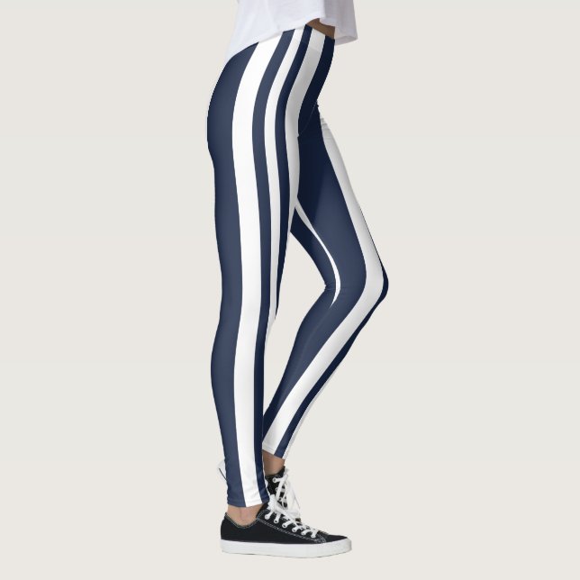 Blaue Streifen Leggings (Rechts)