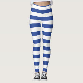 Blaue Streifen Leggings