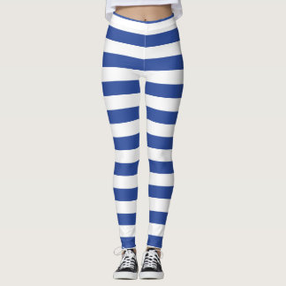Blaue Streifen Leggings