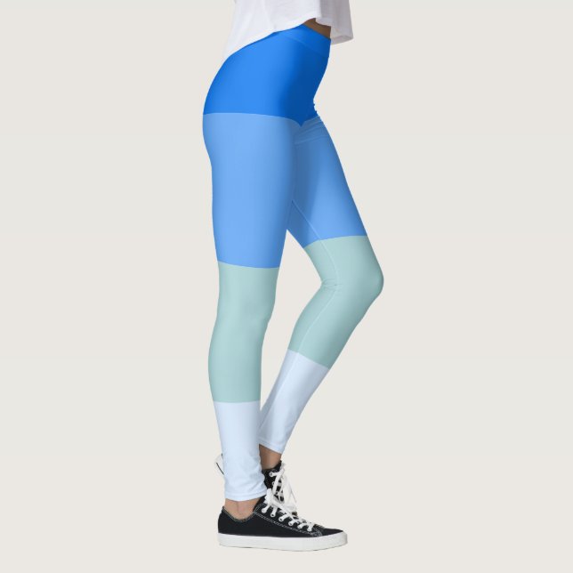 Blaue Streifen Leggings (Rechts)