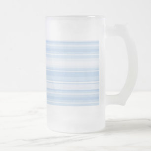 Blaue Streifen Mattglas Bierglas