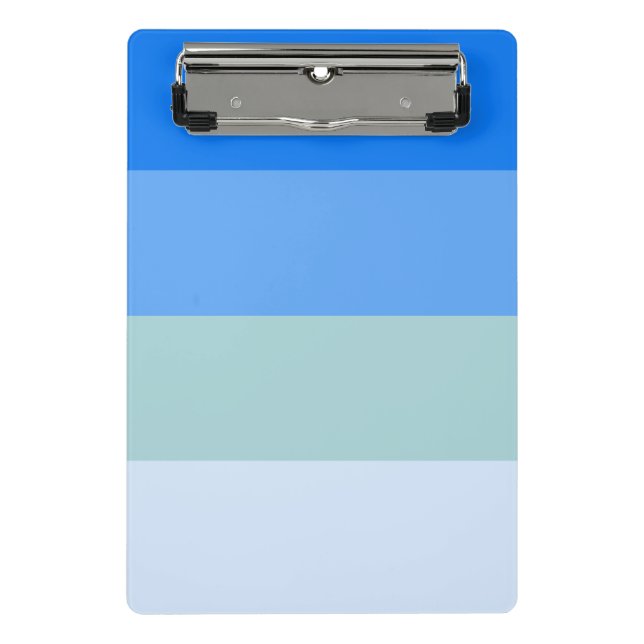 Blaue Streifen Mini Klemmbrett (Vorderseite)