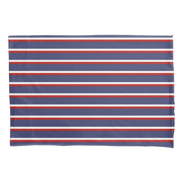 Blaue Streifen Muster Kissenbezug (Vorderseite)