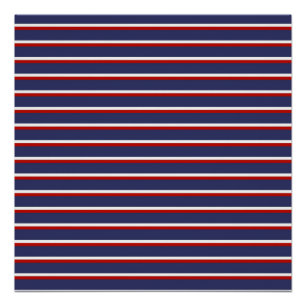 Blaue Streifen Muster Poster