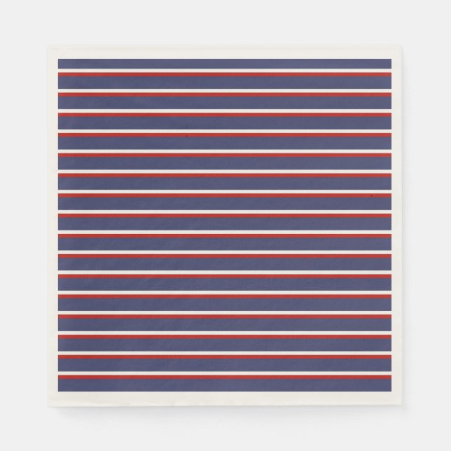 Blaue Streifen Muster Serviette (Vorderseite)