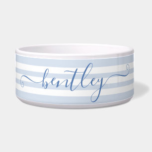 Blaue Streifen-personalisierte Napf