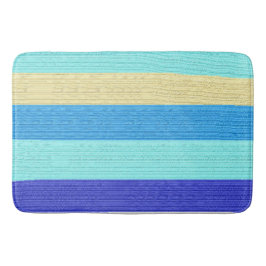 Blaue Streifen Pinselstriche Badematte