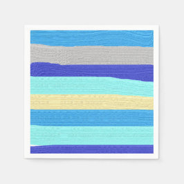 Blaue Streifen Pinselstriche Serviette