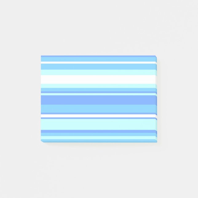 Blaue Streifen Post-it Klebezettel (Vorderseite)