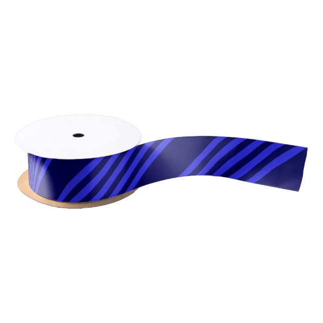 Blaue Streifen Satinband (Spule)