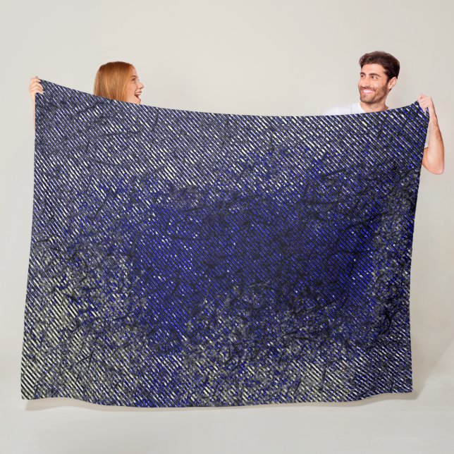 Blaue Streifen schälen Ihre Farben Fleecedecke (Beispiel)