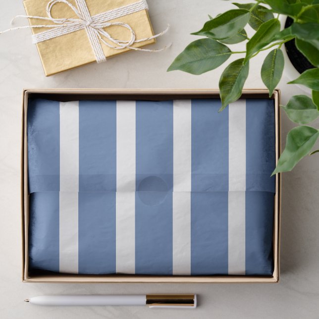 Blaue Streifen  Seidenpapier (Geschenk)