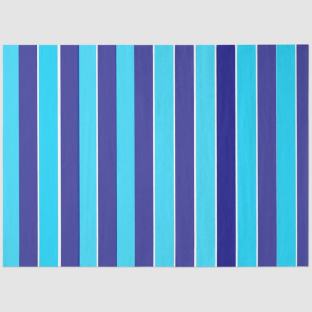 Blaue Streifen Seidenpapier (Vorderseite)