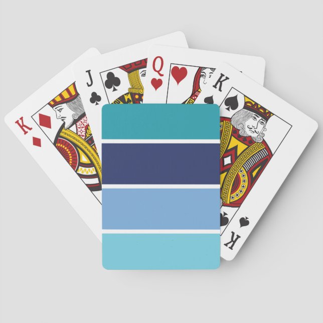 Blaue Streifen Spielkarten (Rückseite)