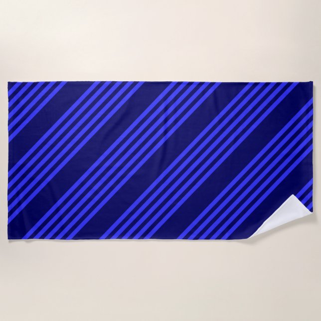 Blaue Streifen Strandtuch (Vorderseite)