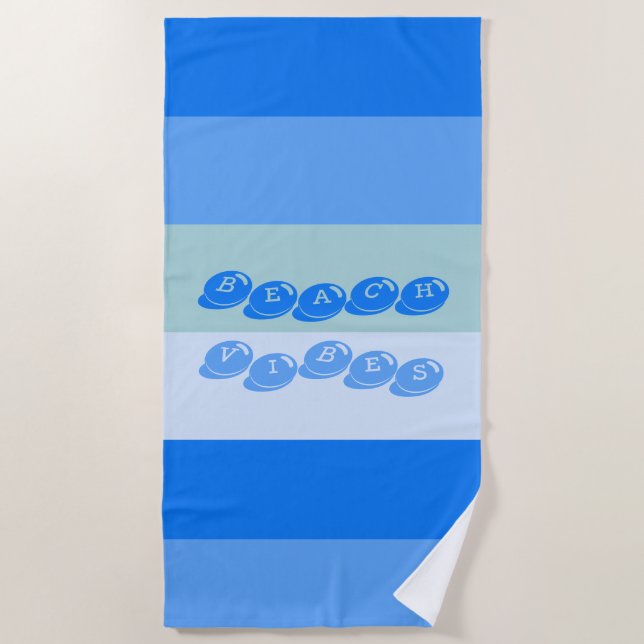 Blaue Streifen Strandtuch (Vorderseite)